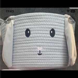 NWT woven blue Bunny Easter Basket with floppy Ears